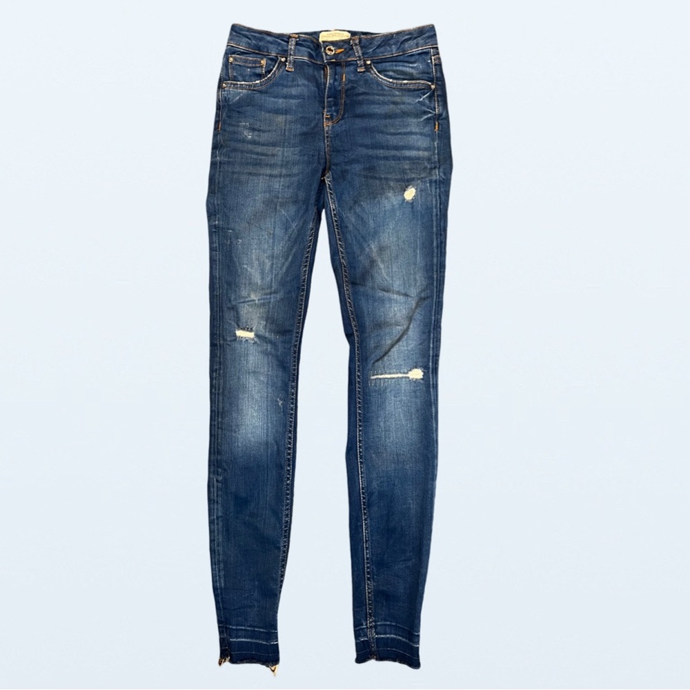 Zara Premium Denim Collection Medium Wash Midrise Jeans, Women’s Size 4 - Picture 1 of 6